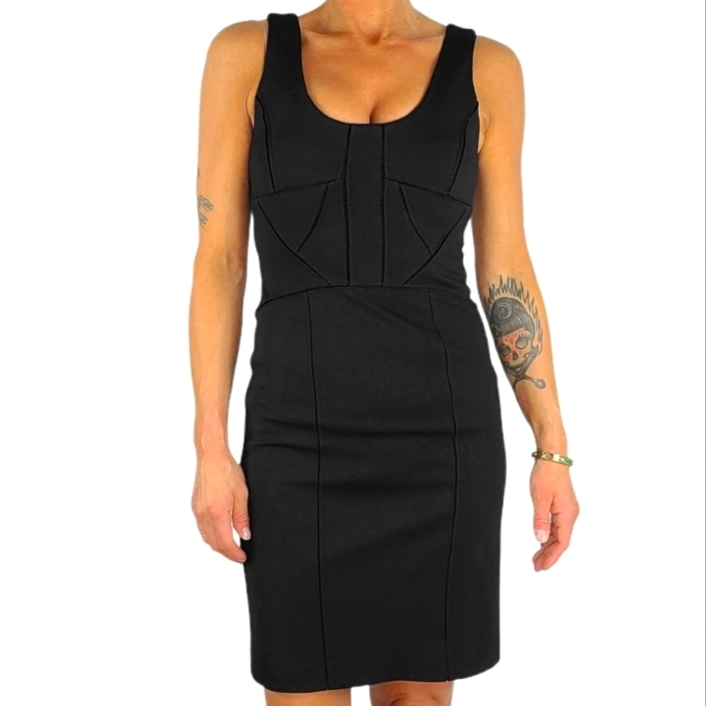 Robert Rodriguez Midi Shift Dress Size 6 Black
